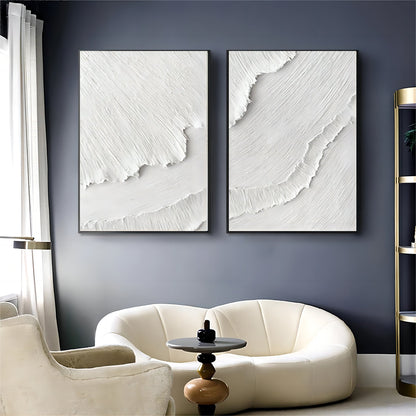 Stunning Modern Abstract Oil Painting Duo for Contemporary Home Decor