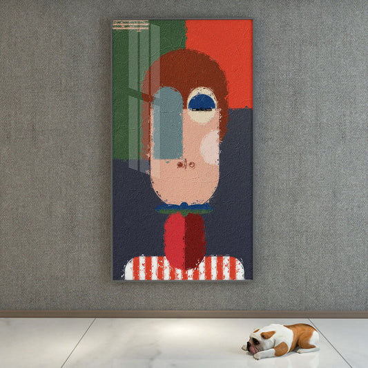 Colorful Abstract Portrait - Unique Oil Painting for Modern Home Décor