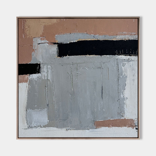 Contemporary Minimalism: Modern Abstract Oil Painting for Elegant Home Décor