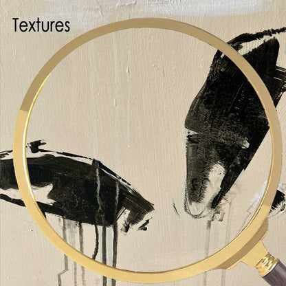 Elegant Black and White Minimalist Abstract Oil Painting for Modern Decor