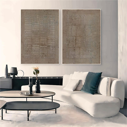 Contemporary Abstract Oil Painting Duo for Modern Home D√©cor