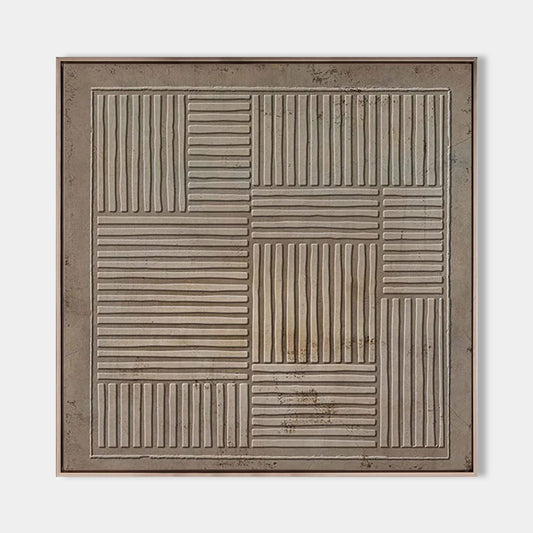 Contemporary Wabi-Sabi Minimalist Oil Painting for Serene Home Decor
