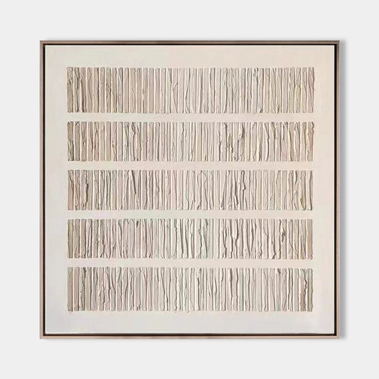 Elegant Wabi-Sabi Minimalist Oil Painting for Modern Home Decor