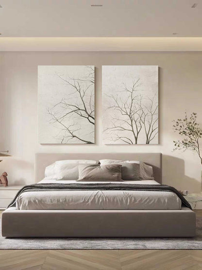 Serene Abstract Tree Canvas Duo for Modern Home D√©cor