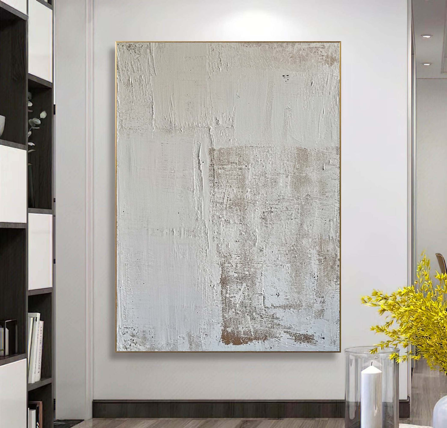 Serene Minimalist Abstract Oil Painting for Modern Home Decor