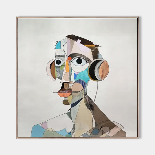 Colorful Modern Abstract Portrait Art for Contemporary Home Decor