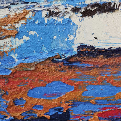 Contemporary Abstract Seascape Oil Painting for Modern Decor