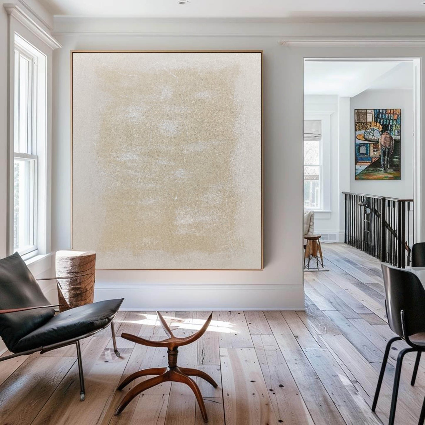 Minimalist Modern Abstract Oil Painting for Home Decor and Art Collectors