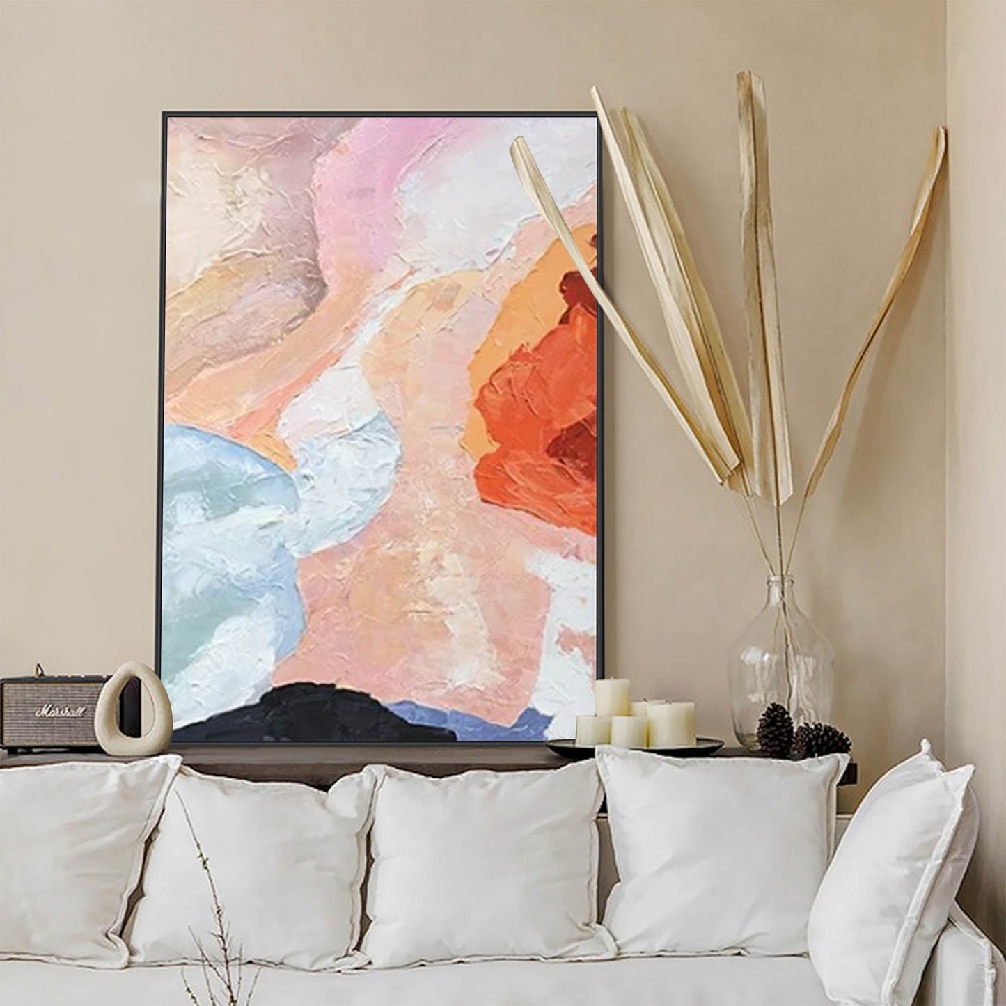 Abstract Minimalist Oil Painting for Modern Home Decor and Art Lovers