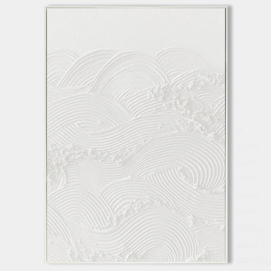 Elegant Plaster Art Texture Wall Décor - Modern Minimalist Oil Painting