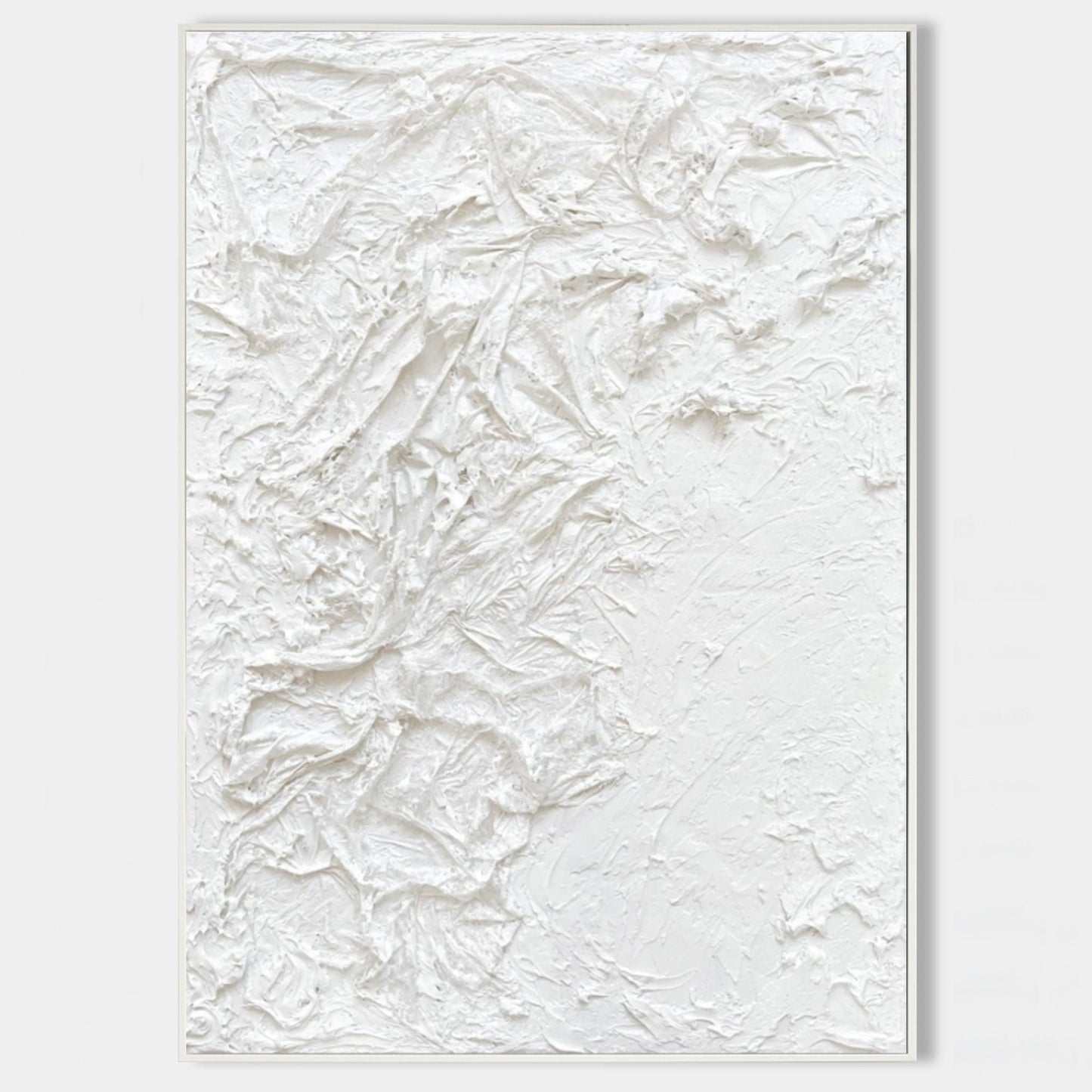 Textured White Abstract Oil Painting for Modern Art Enthusiasts