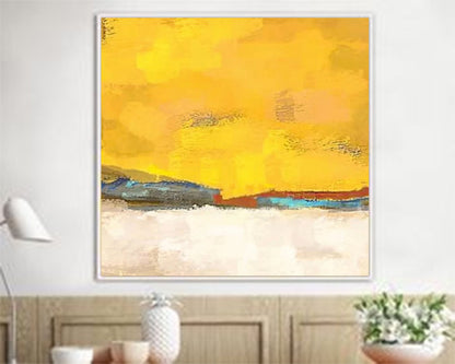 Vibrant Abstract Landscape Oil Painting for Modern Home Decor