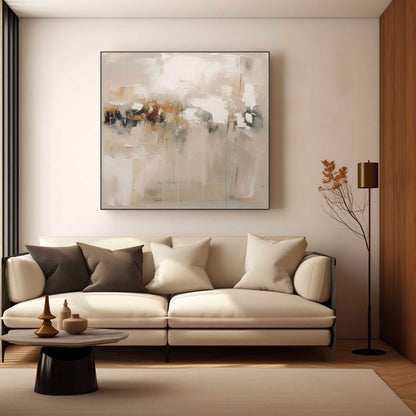 Serene Minimalist Abstract Oil Painting for Contemporary Home Decor