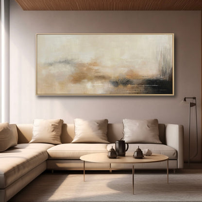 Serene Minimalist Abstract Oil Painting for Modern Home Decor