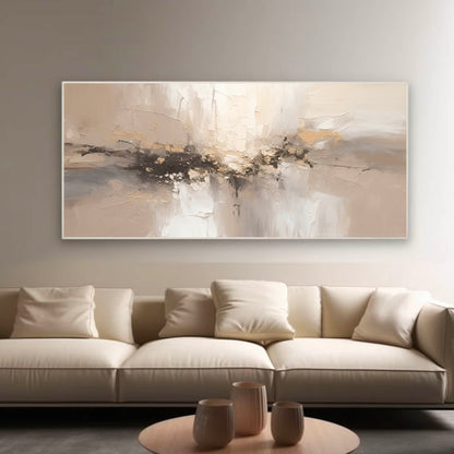 Serene Minimalist Abstract Oil Painting for Modern Home Decor