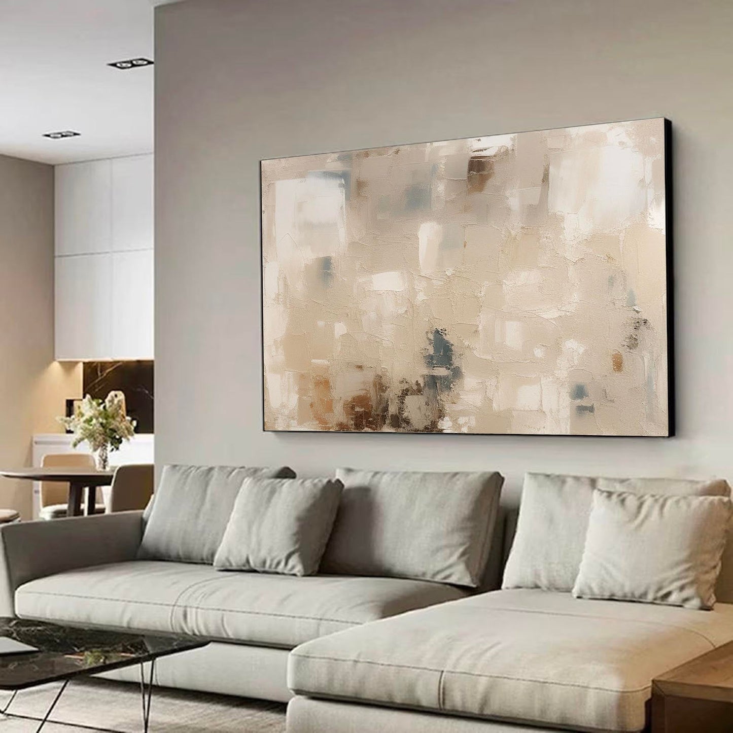 Serene Minimalist Abstract Oil Painting for Modern Home Decor and Art Enthusiasts