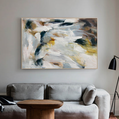 Serene Modern Abstract Oil Painting for Contemporary Home Decor