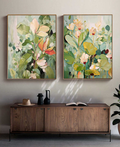 Vibrant Floral Oil Painting for Elegant Home Decor and Art Collection