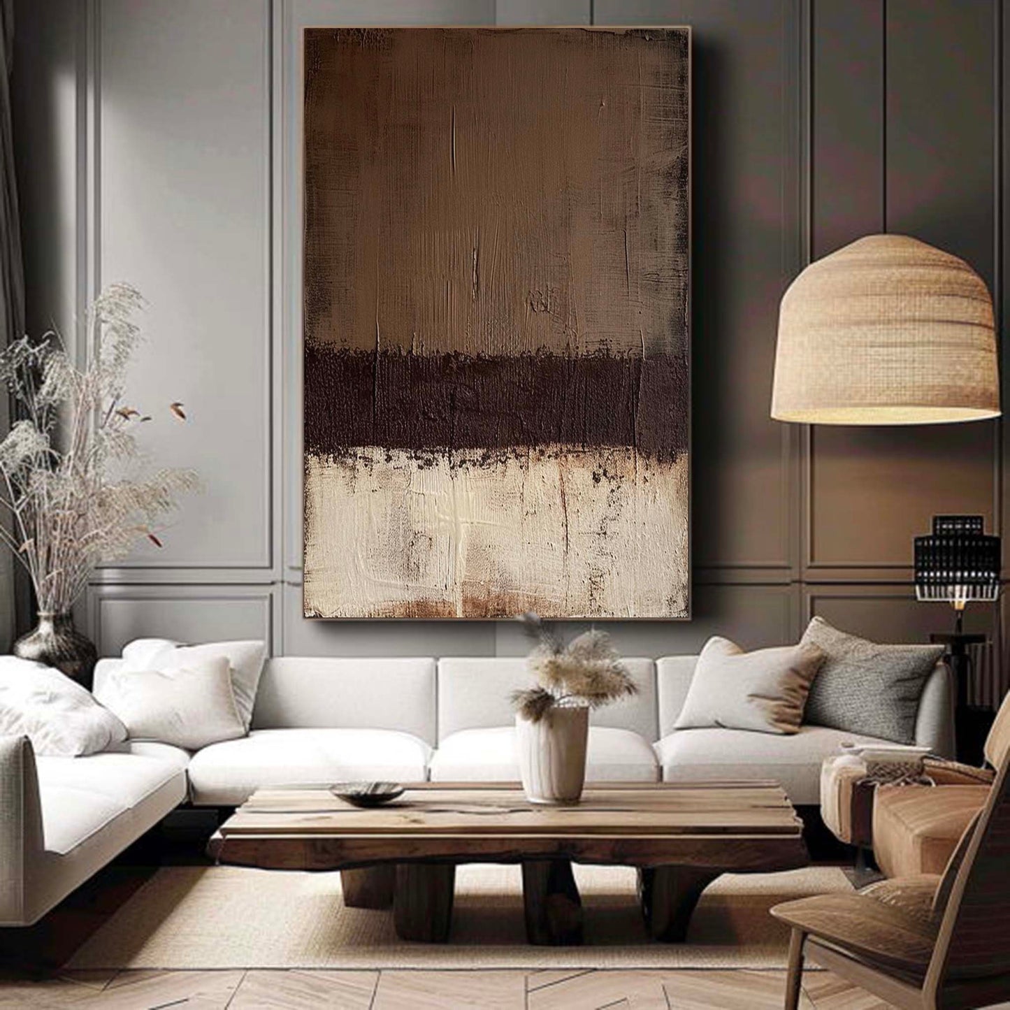 Elegant Minimalist Abstract Oil Painting for Modern Home Decor