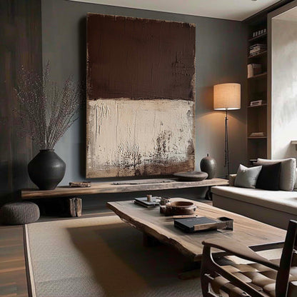 Elegant Minimalist Abstract Oil Painting for Modern Home Decor