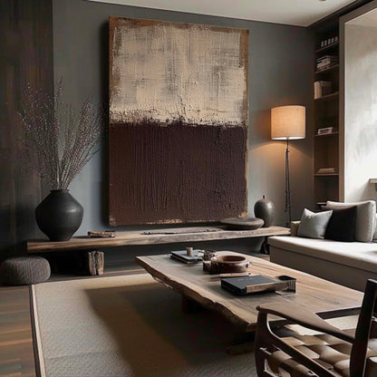 Elegant Minimalist Abstract Oil Painting for Modern Home Decor