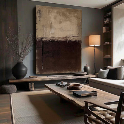 Elegant Minimalist Abstract Oil Painting for Modern Home Decor