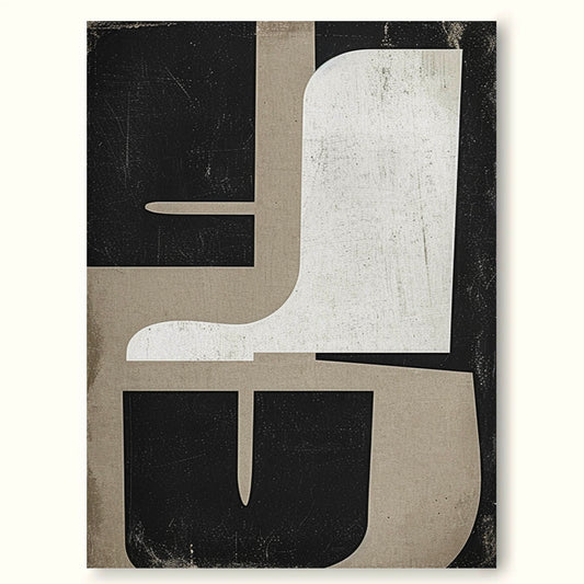 Elegant Minimalist Abstract Oil Painting for Modern Home Decor
