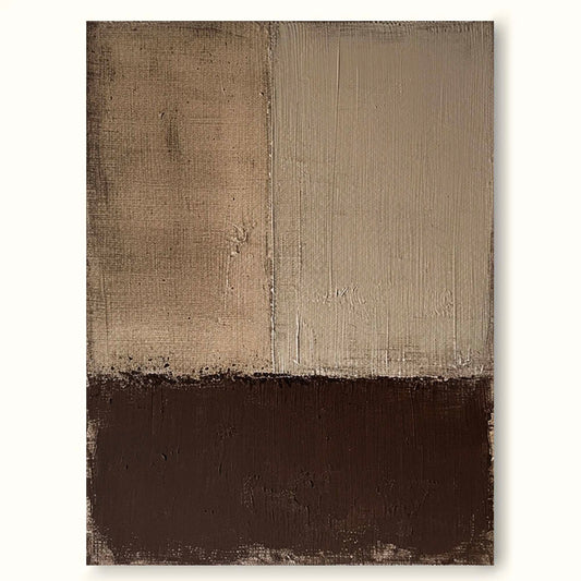 Elegant Minimalist Oil Painting with Neutral Tones for Modern Home Decor