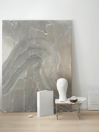 Abstract Lines Textured Minimalist Modern Oil Painting 378PW