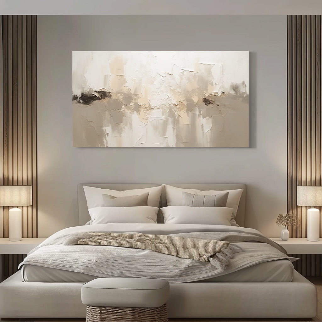 Serene Minimalist Abstract Oil Painting for Modern Decor and Relaxing Spaces