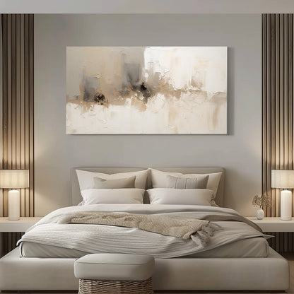 Elegant Minimalist Abstract Oil Painting in Neutral Tones for Modern D√©cor