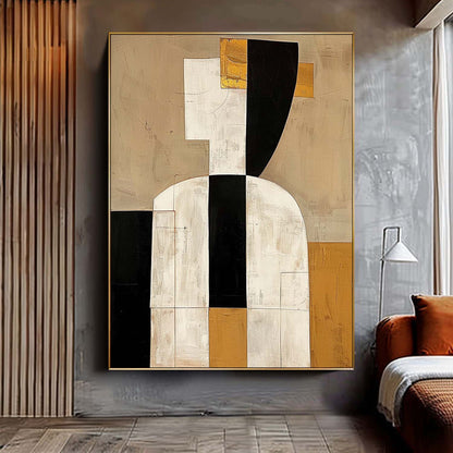 Contemporary Minimalist Human Form Oil Painting for Modern Art Lovers
