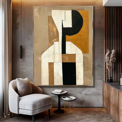 Abstract Minimalist People Art Painting for Modern Home Décor