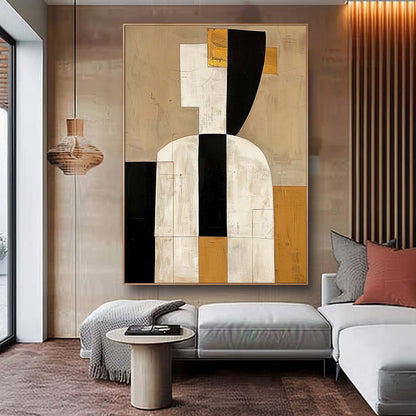 Contemporary Minimalist Human Form Oil Painting for Modern Art Lovers