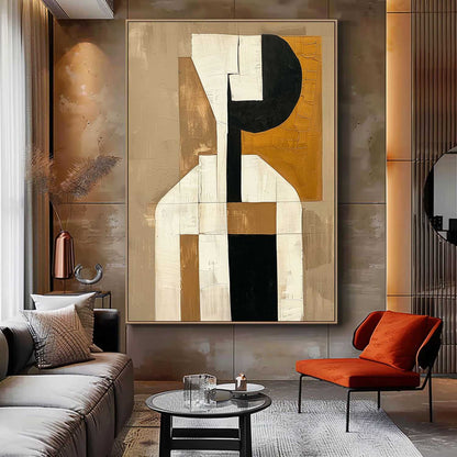 Abstract Minimalist People Art Painting for Modern Home Décor