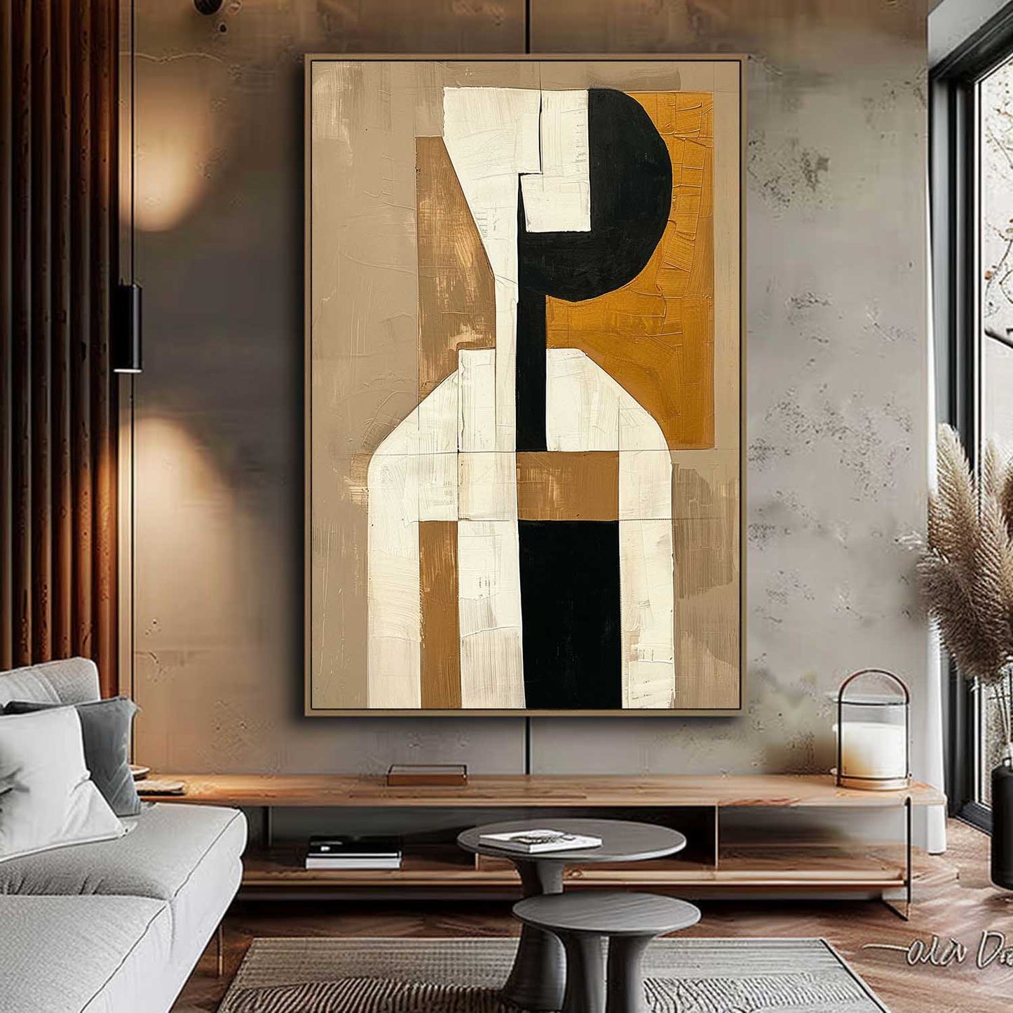 Abstract Minimalist People Art Painting for Modern Home Décor