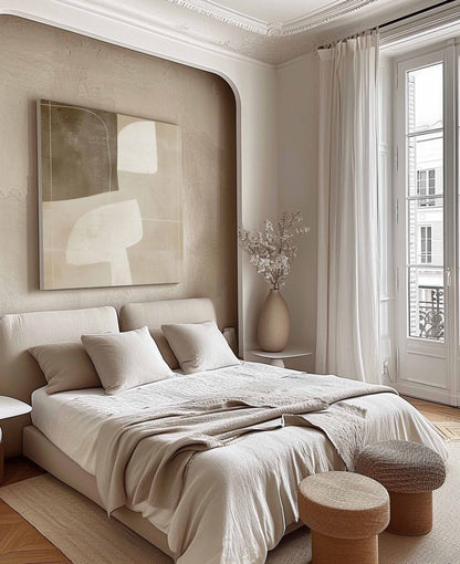Elegant Minimalist Abstract Oil Painting for Modern Home Decor