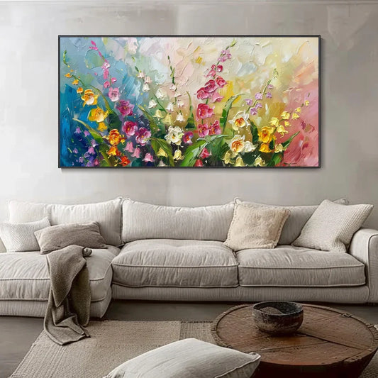Vibrant Floral Oil Painting for Stunning Home Decor