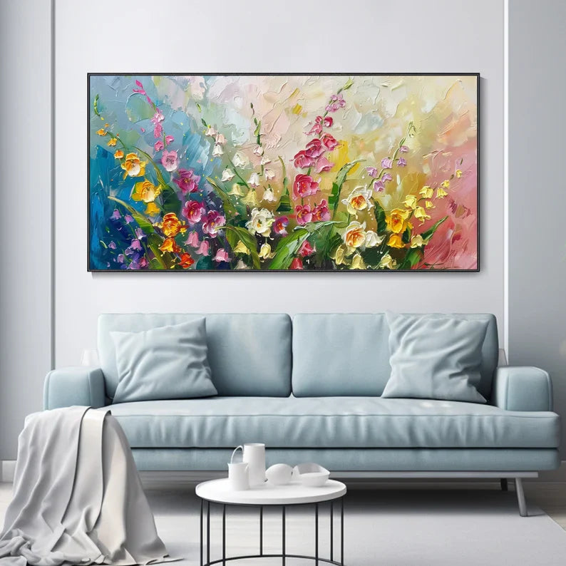 Vibrant Floral Oil Painting for Stunning Home Decor