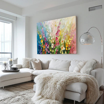 Vibrant Floral Oil Painting for Stunning Home Decor