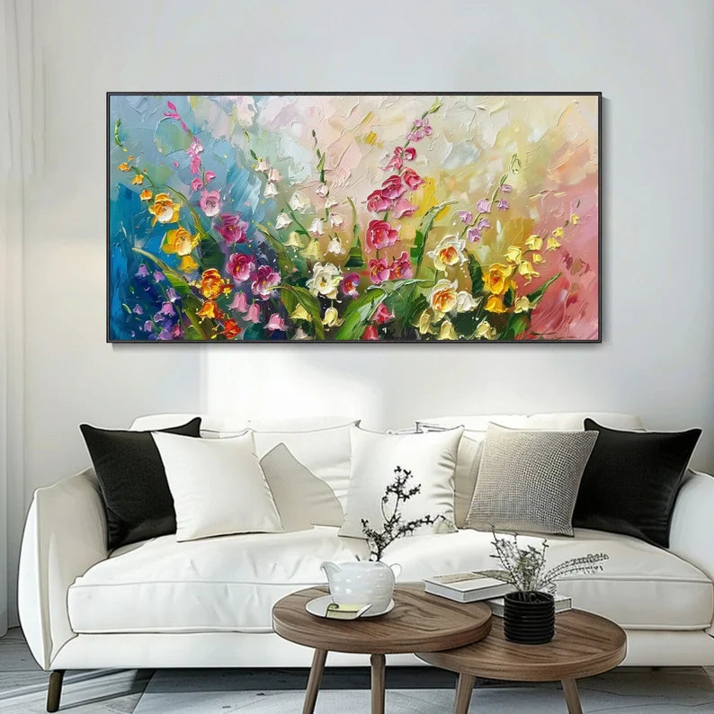 Vibrant Floral Oil Painting for Stunning Home Decor