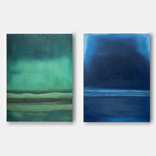 Contemporary Abstract Landscape Oil Painting for Modern Home Decor