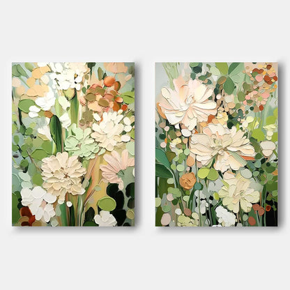 Vibrant Floral Oil Painting Set - Beautiful Canvas Art for Home Decor