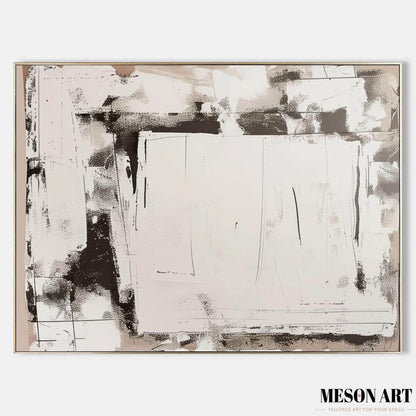 Modern Wabi-Sabi Abstract Oil Painting for Unique Home Decor