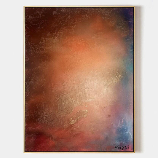 Abstract Wabi-Sabi Oil Painting for Tranquil Home Decor