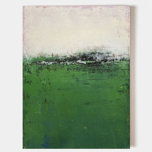 Contemporary Green Abstract Oil Painting for Modern Home Decor