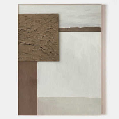 Elegant Abstract Wabi-Sabi Oil Painting for Modern Minimalist Home Decor