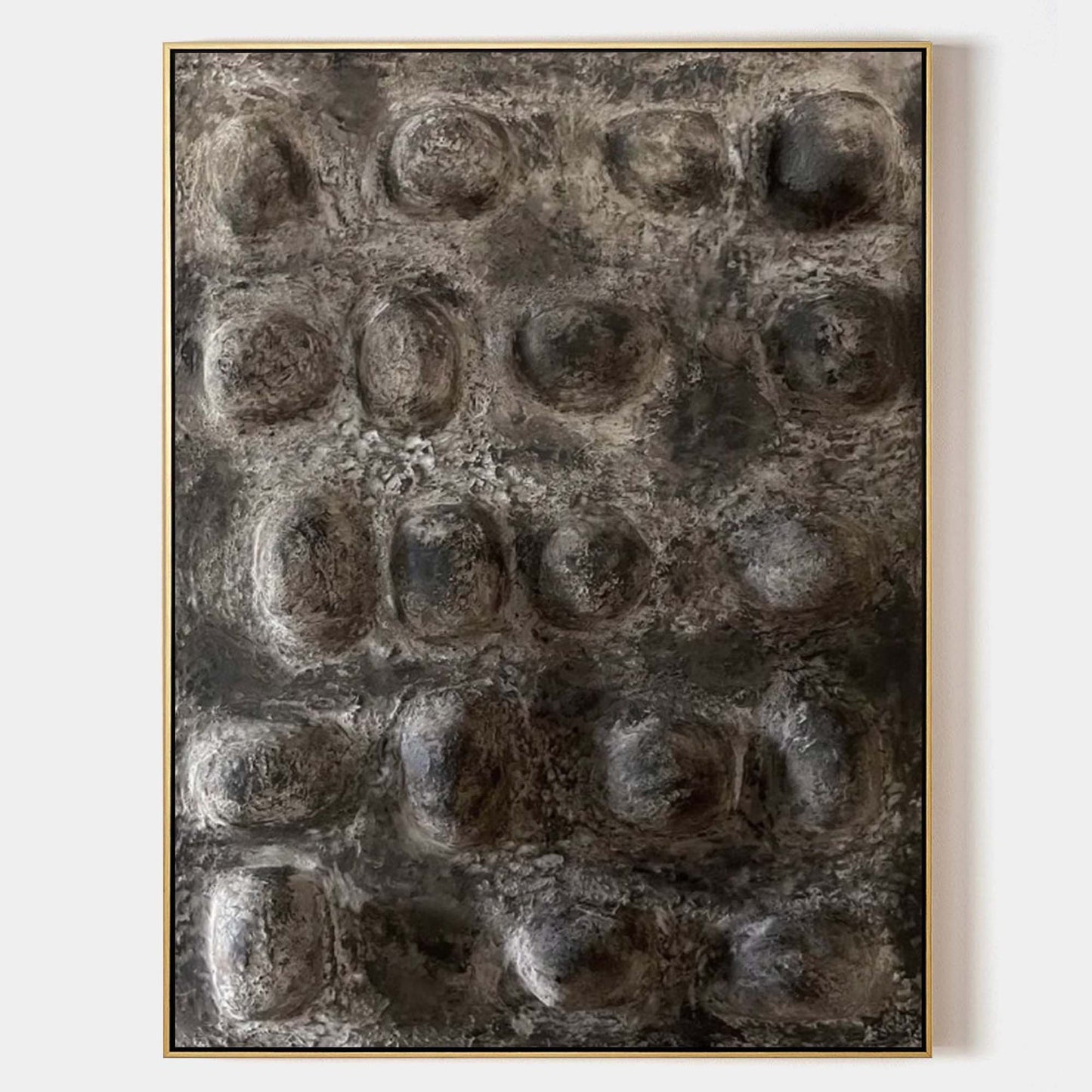 Abstract Textured Black and Gray Wall Art for Modern Home Decor