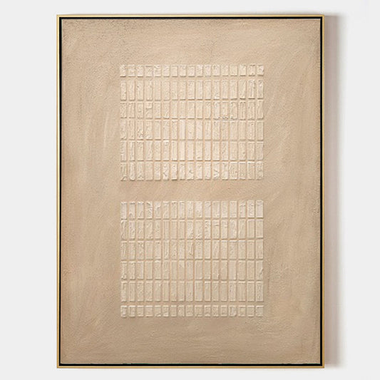 Elegant Minimalist Wabi-Sabi Oil Painting for Serene Home Decor