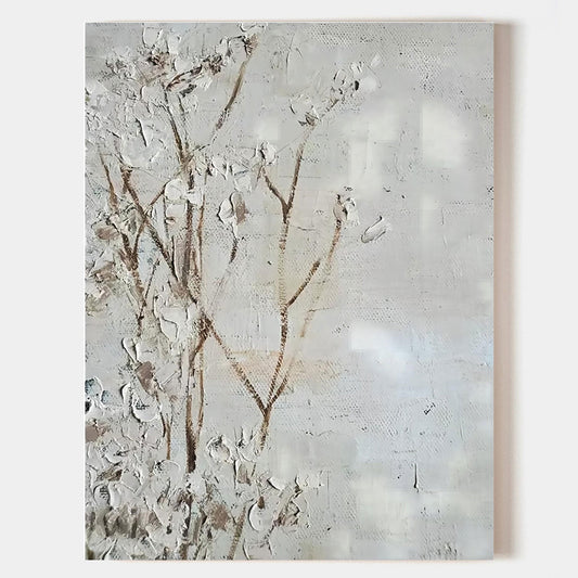 Elegant Wabi-Sabi Floral Wall Art for Minimalist Home Decor